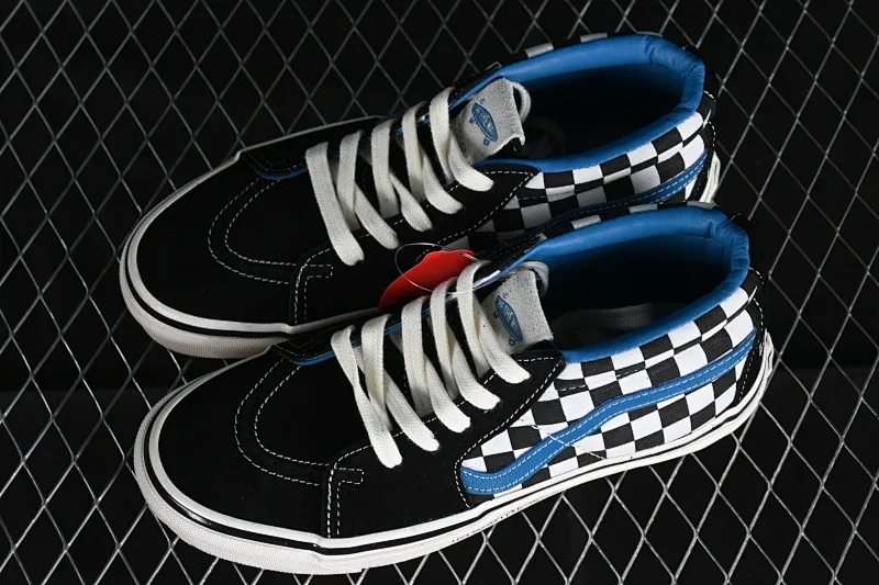 All categories Vans Vans series Vans Mid Vans SK8-Mid x Liberaiders Qianzhihe joint black and white checkerboard mid-top casual sneakers VN0A3TKNQXH